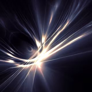 Un espace-temps à 5 dimensions est-il la clé des énigmes de la matière noire ? 4 Une vue des photons noirs par l'IA DALL·E. © 2023 Microsoft Corporation